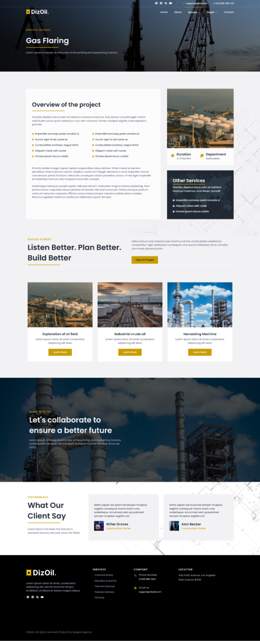 Dizoil Oil Company & Industrial Elementor Template Kit by